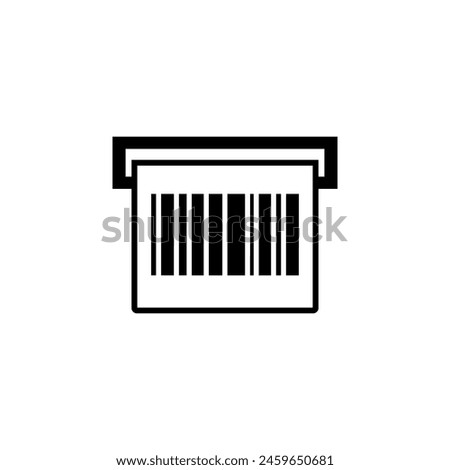 Print Receipt, Barcode Chek flat vector icon. Simple solid symbol isolated on white background. Print Receipt, Barcode Chek sign design template for web and mobile UI element