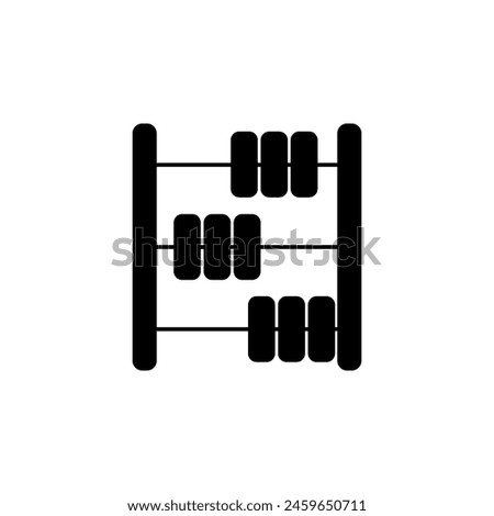School Mathematics Abacus flat vector icon. Simple solid symbol isolated on white background. School Mathematics Abacus sign design template for web and mobile UI element