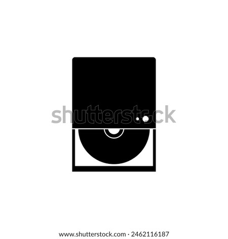 Compact Disc Drive flat vector icon. Simple solid symbol isolated on white background. Compact Disc Drive sign design template for web and mobile UI element