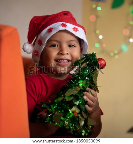 Similar – Image, Stock Photo Latin boy with Down syndrome cooking salad together
