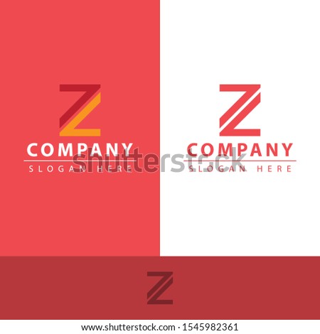 z letter logo with a very simple z-letter form with its own uniqueness such as up and down arrows and bold colors, making this design modern, unique, elegant, simple.