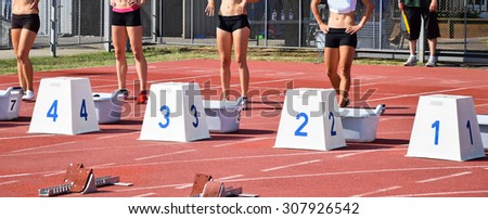 Runner at the starting line