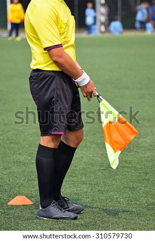 Referee of the soccer match