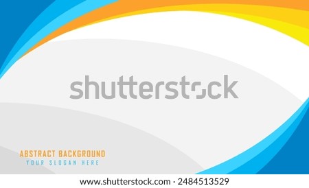 Abstract wavy blue and yellow background