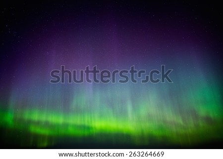 Beautiful Aurora Borealis in the sky 