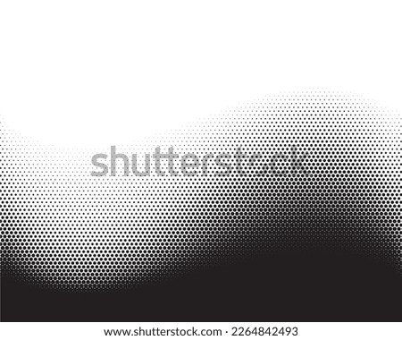 Halftone wave. Seamless pattern. Abstract dotted background. Texture of black dots. Monochrome gradient background. Vector illustration.