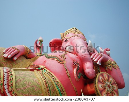 elephant - headed god in pink