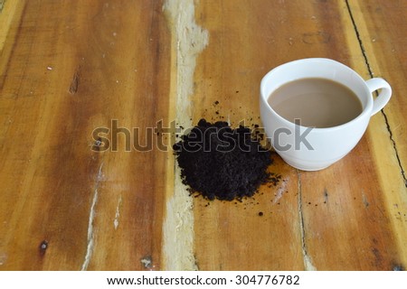 coffee cup and coffee scrub