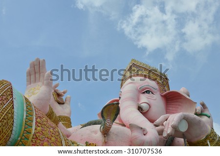 elephant head god in pink