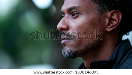 Similar – Image, Stock Photo portrait of a thoughtful man