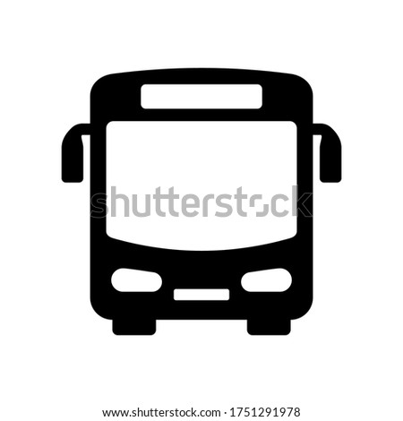 Bus icon symbol vector on white background