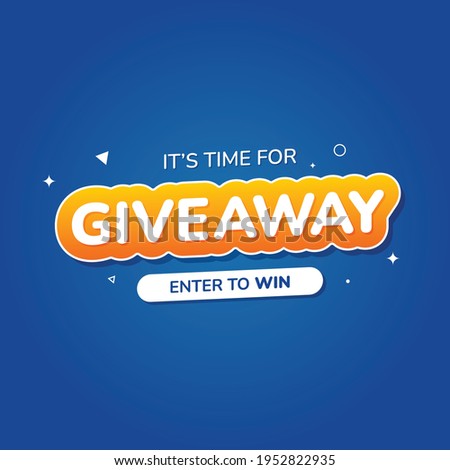 Giveaway Alert, Quiz, Door Prize, Giveaway winners poster template for social media posting or website