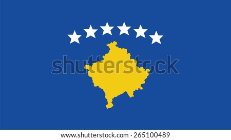 Kosovo Flag for Independence Day and infographic Vector illustration.