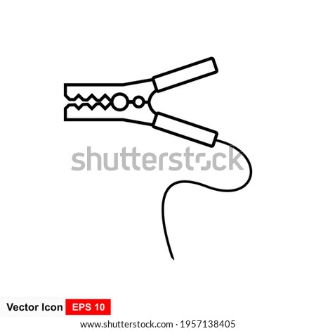 Jumper cable icon. Simple illustration of jumper cable icon for web.