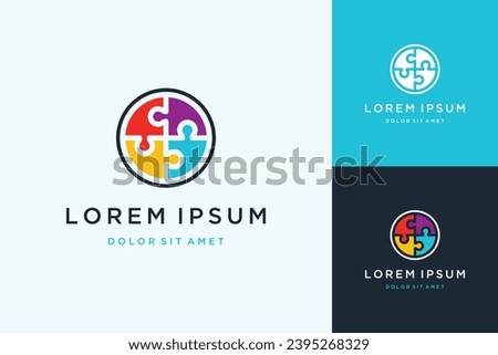 Design logos for autism, or puzzles with circles