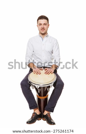 Similar – Image, Stock Photo Man playing djembe in Morocco, Africa.