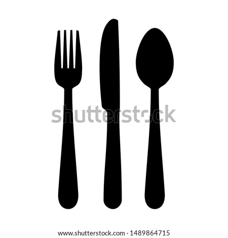 Spoon, fork and knife icon isolated on white background. Spoon, fork and knife icon in trendy design style. Spoon, fork and knife icon vector illustration.