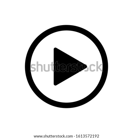 Play icon isolated on white background. Vector illustration. EPS10.