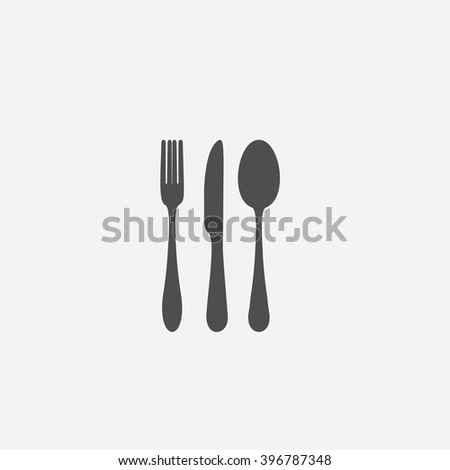 Fork Spoon Knife Icon Vector. - 396787348 : Shutterstock