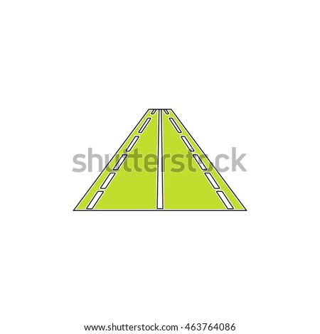 Road. Flat Icon On White Background. Simple Illustration - 463764086 ...