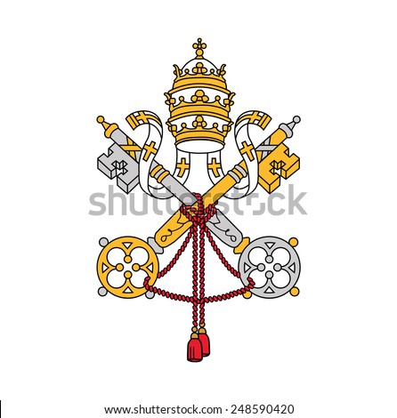 symbol of Vatican city, vector illustration