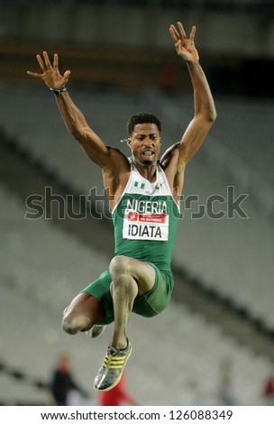 BARCELONA - JULY, 22: Samson Idiata of Nigeria in action on Long Jump Event of Barcelona Athletics meeting at the Olympic Stadium on July 22, 2011 in Barcelona, Spain
