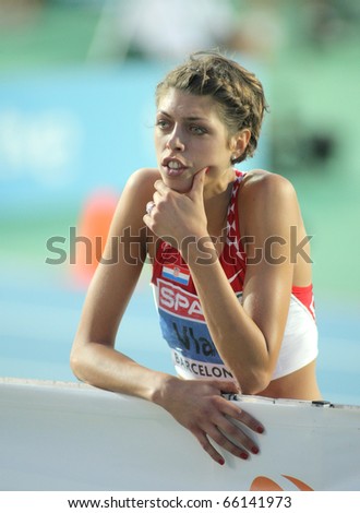 BARCELONA - AUG 1: Blanka Vlasic of Croatia during High Jump Final of the 20th European Athletics Championships at the Olympic Stadium on August 1, 2010 in Barcelona, Spain