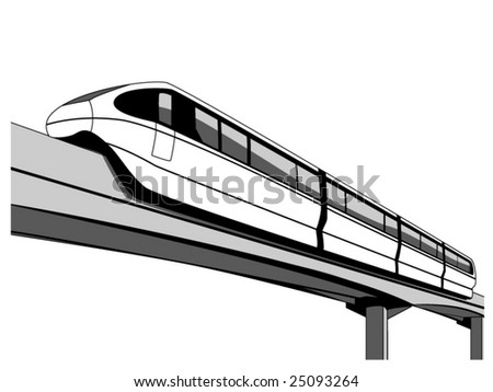 Vector Illustration Of A Monorail - 25093264 : Shutterstock