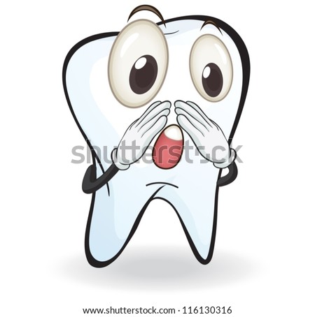 illustration of tooth on a white background