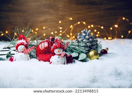 Similar – Image, Stock Photo Wintry miniatures of two fir trees in the snow