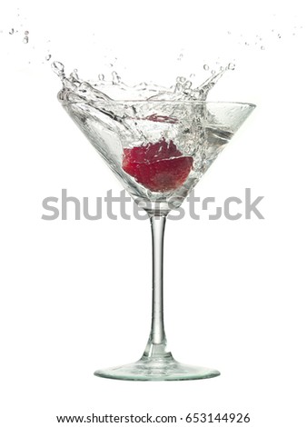 Martini cocktail isolated on white