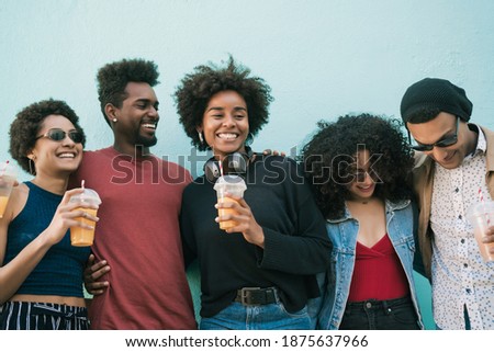 Afro friends having fun together.