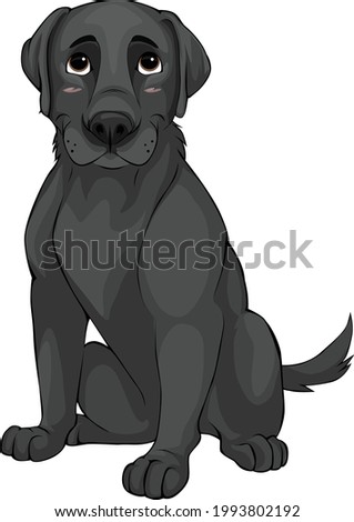 Cartoon Dog Illustration (Disney Style). Detail, Colorful, Adorable, Cute, Vector File, Editable.