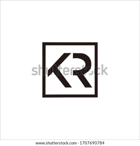 
'kr' logo design This design is suitable for your company name and brand Stok fotoğraf © 