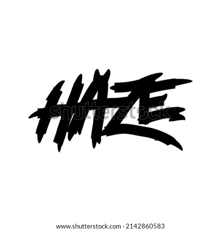 Haze Typography Streetwear, Urban Design Black And White Color Patch Commercial Us