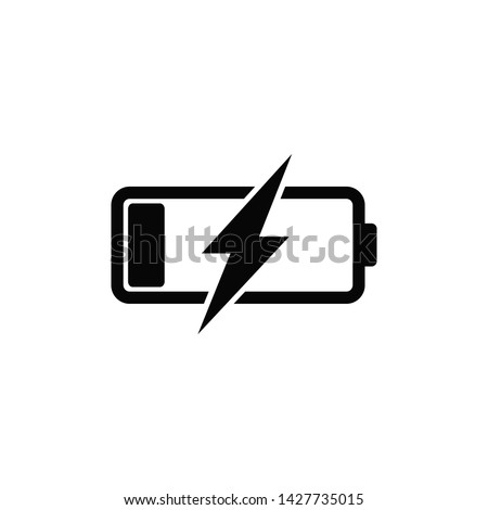 battery charger icon vector logo