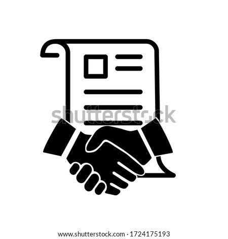 Contract signing icon vector logo