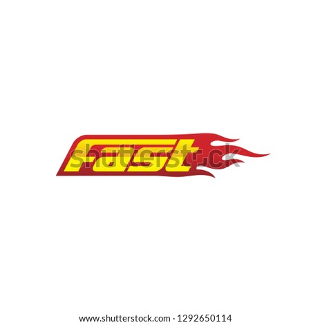 fast with flame fire logo design inspiration 