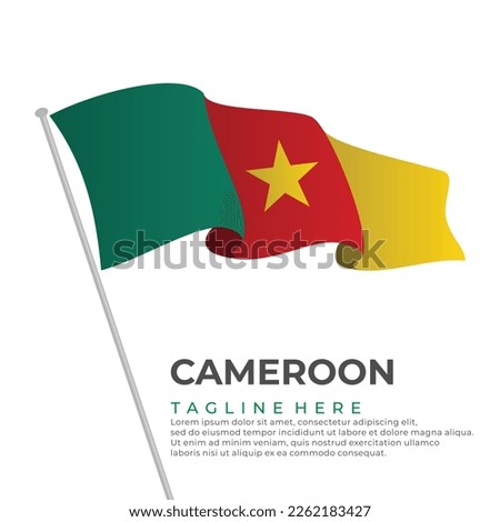 Template vector Cameroon flag modern design. Vector illustration