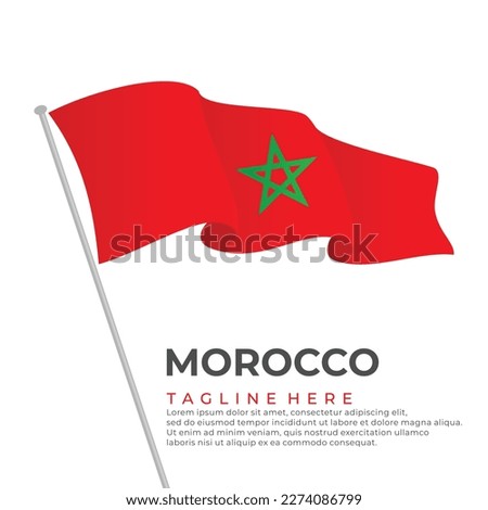 Template vector Morocco flag modern design. Vector illustration