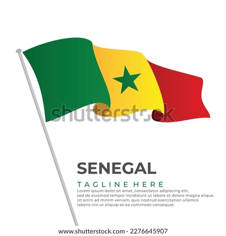 Template vector Senegal flag modern design. Vector illustration