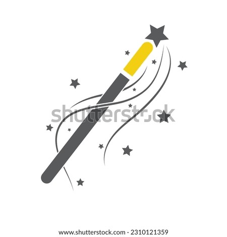 Wand Magic stick icon vector symbol template