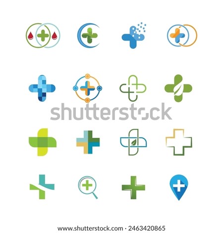 Medical Cross illustration Logo template vector design