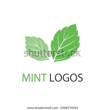 Mint leaf logo vector element template and symbol