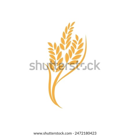 Agriculture wheat logo vector template and symbol