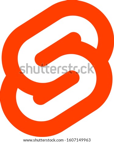 The Svelte framework vector emblem. Stylized orange letter S on a white background.