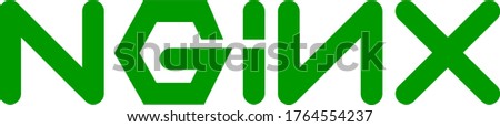 NGINX server vector logo. Green text on the white background.