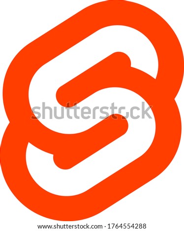 The Svelte framework vector emblem. Stylized orange letter S on a white background.