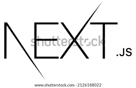 NextJS vector emblem, JavaScript React front-end framework for web development.