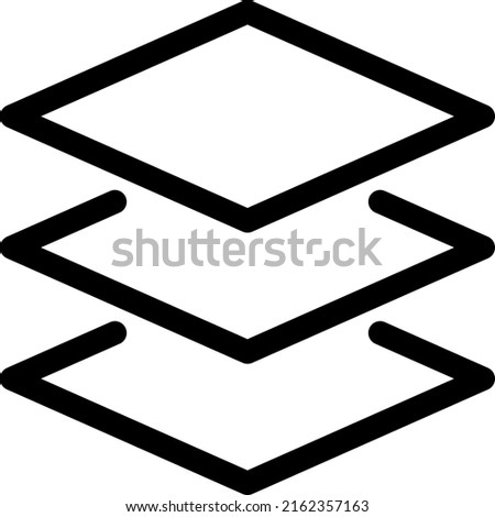 Stack linear black vector icon